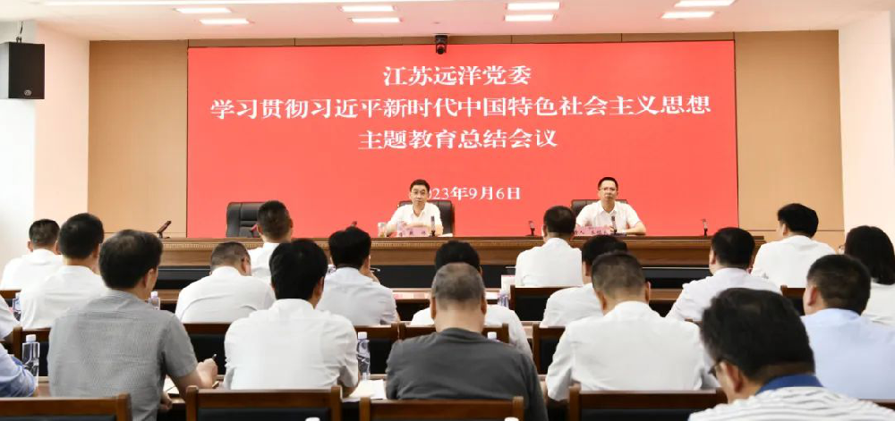 江蘇遠(yuǎn)洋黨委召開學(xué)習(xí)貫徹習(xí)近平新時代中國特色社會主義思想主題教育總結(jié)會議